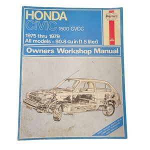 Haynes Honda Civic 1500 CVCC 1975 - 1979 90.8 Cubic Inch Models Workshop Manual